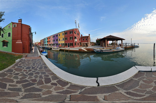 Experience the Burano waterfront, Virtual tour destination marketing, Venice Italy