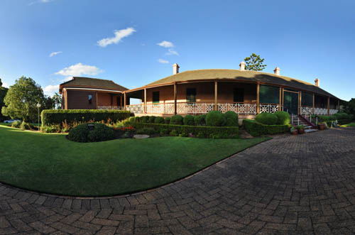 A virtual tour of Historic Newstead House museum, Garden and Courtyard - Brisbane, Australia. 360 degree heritage architecture panorama photography.