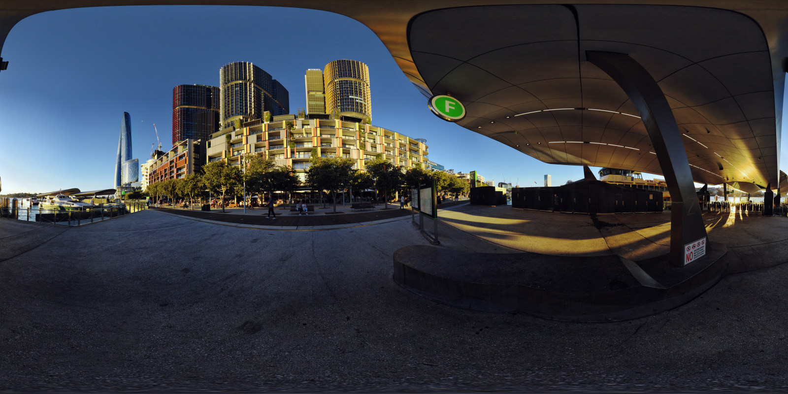 Sydney 360 photographer, the new ferry terminal at Burangaroo, Sydney. Hi-Fidelity 360 virtual tour photography.