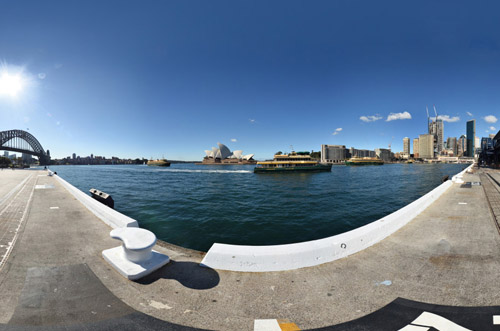 Sydney Opera House seen from across Sydney Cove, The Overseas Passenger Terminal, Virtual Tour photography